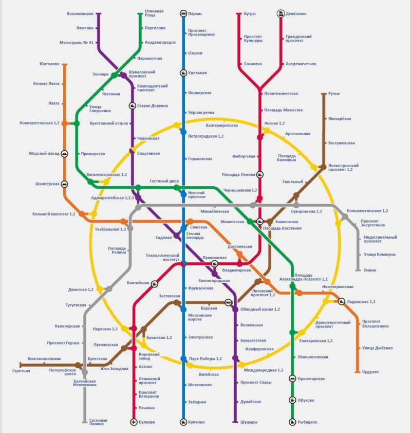 Planned Subway Map. Credit: krti.gov.spb.ru