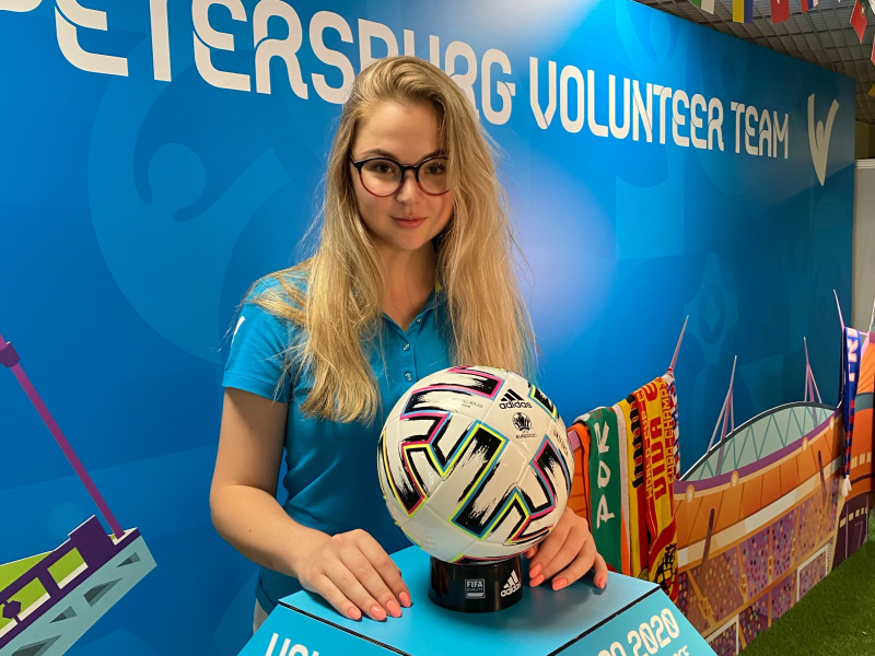 Елизавета Кузнецова — волонтер на Евро 2020. Фото из личного архива
