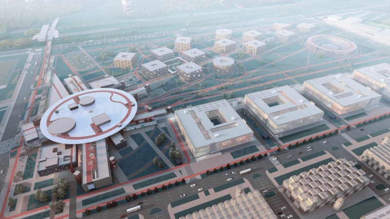 A concept design of ITMO’s second campus in the satellite city Yuzhny. Credit: Studio 44.
