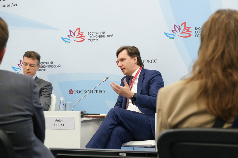 Anton Gopka at the Eastern Economic Forum. Photo by Lidia Rozumets, Megabyte Media
