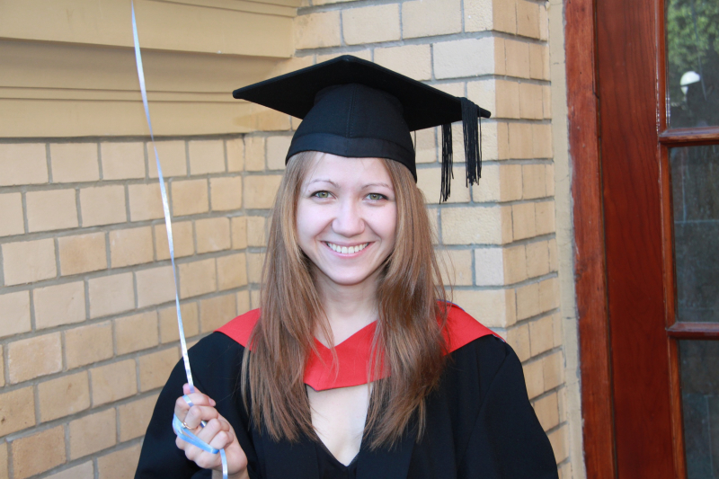 Maria Moskalenko after graduation. Photo courtesy of the subject
