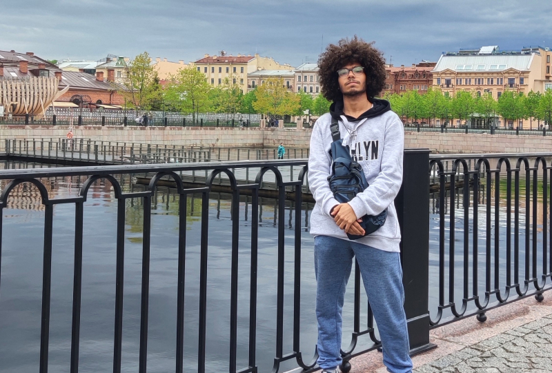 Bryan is having fun exploring the city of St. Petersburg. Photo courtesy of the subject
