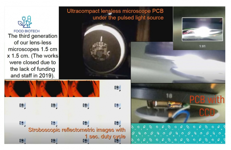 The third generation of the multichannel lens-free microscopy system for biological media analysis developed by Oleg Gradov’s group. Credit: Oleg Gradov’s presentation at Food BioTech Conference
