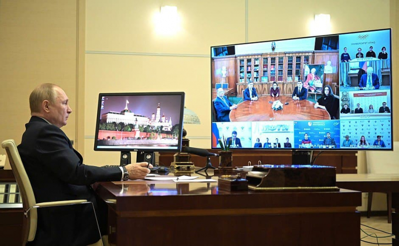 Vladimir Putin at the meeting. Credit: kremlin.ru

