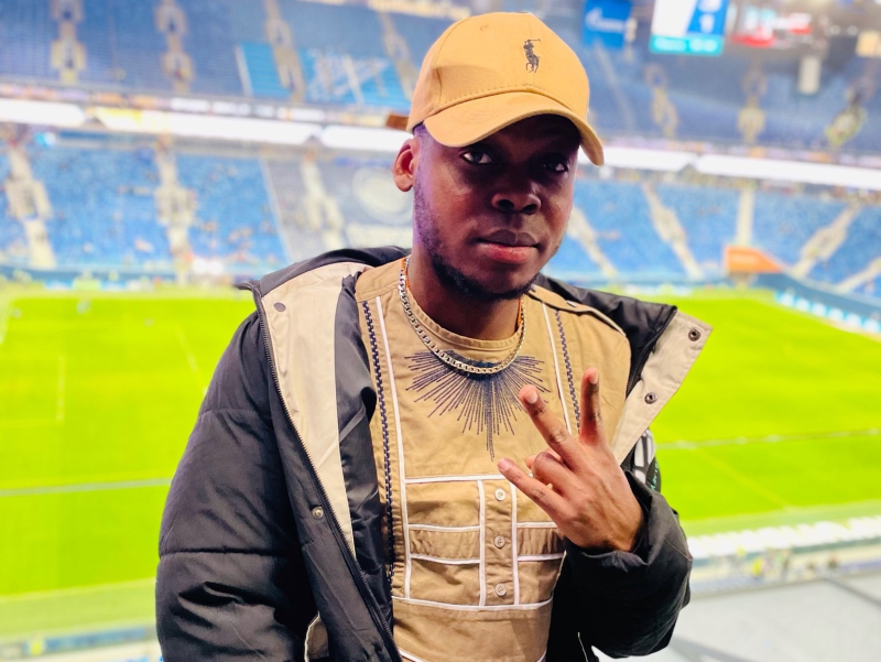Durhel is a football fan and he recently watched a match at the Gazprom Arena. Photo courtesy of the subject

