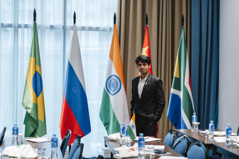 Subhrajit at the 7th BRICS International School. Photo courtesy of the subject
