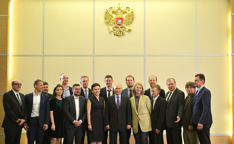 Participants of the meeting with Vladimir Putin. Credit: www.kremlin.ru