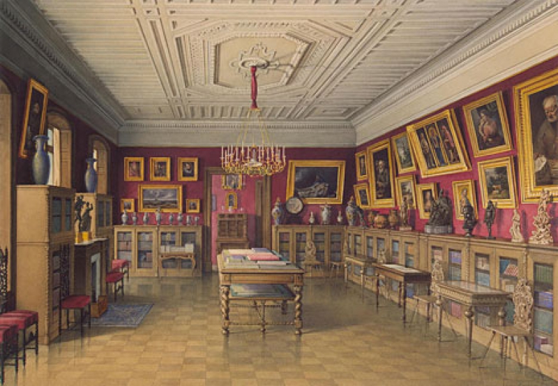 Library of the Stroganov Palace in St. Petersburg. Credit: hermitagemuseum.org 