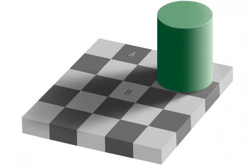 Edward Adelson’s checker shadow illusion