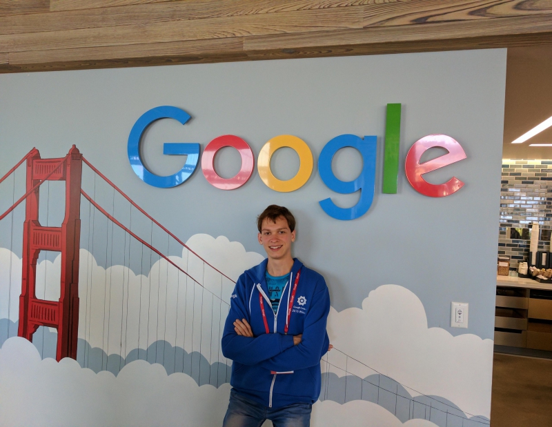 Илья Бизяев в офисе Google в Маунтин-Вью, США. Фото из личного архива