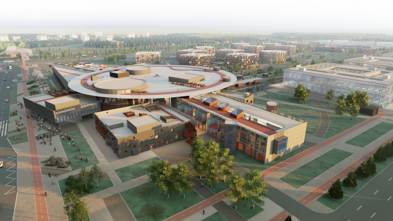 Concept image of ITMO University’s second campus in the satellite city Yuzhny. Credit: architectural bureau Studio 44 