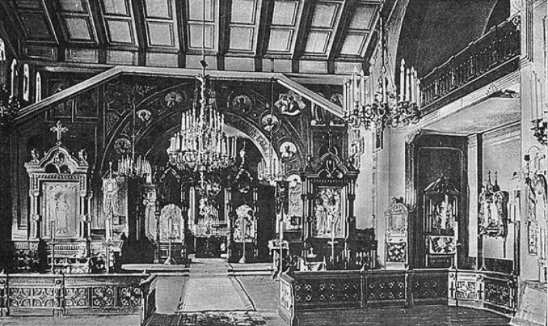 Interiors of the Imperial Commercial College’s church; date unknown.

