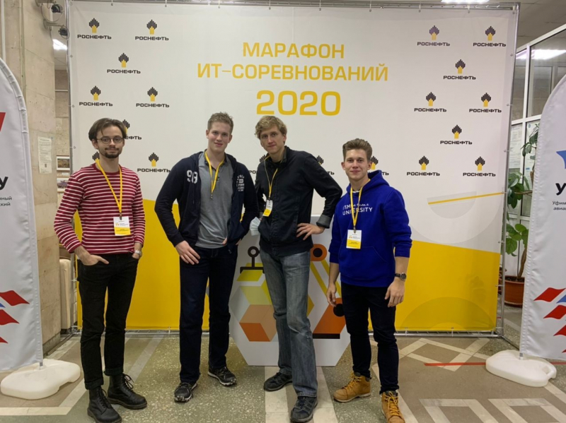ITMO-1 team: Valeriy Chernov, Alexander Smekhnov, Artem Egorov, and Artem Myshlyaev. Photo courtesy of subjects