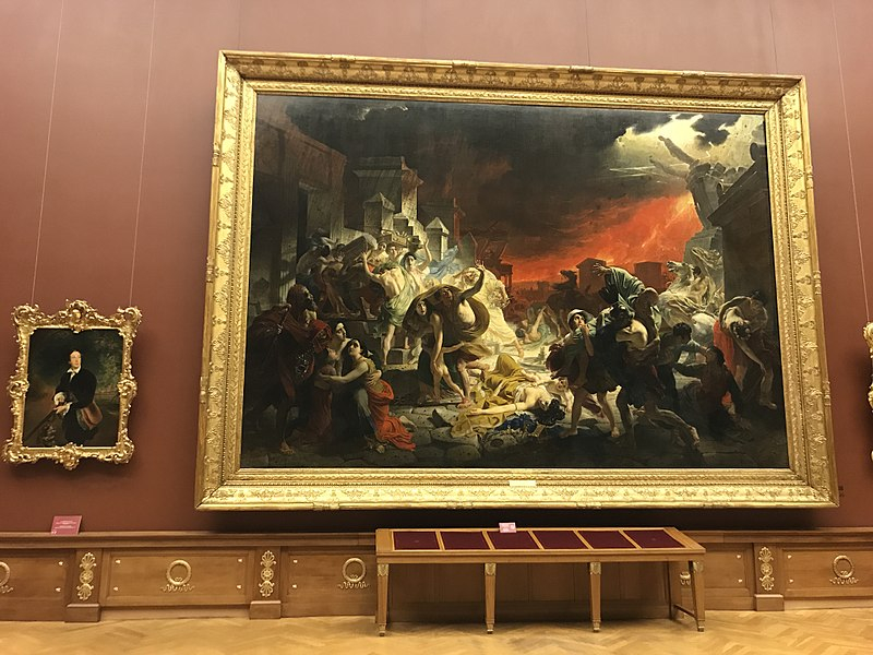 The last day of Pompeii by Karl Bryullov in the State Russian museum. Credit: Adavyd