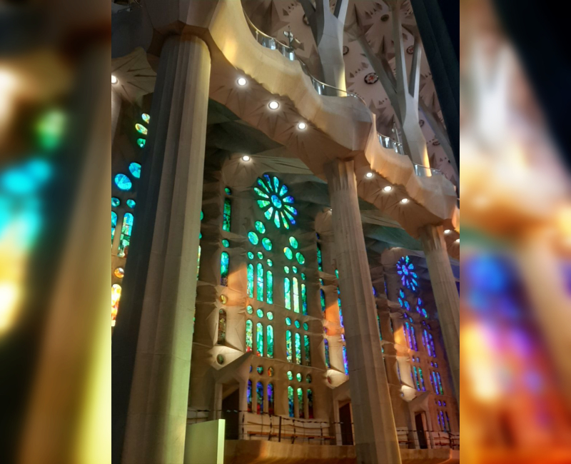 Inside Sagrada Familia. Photo courtesy of the author