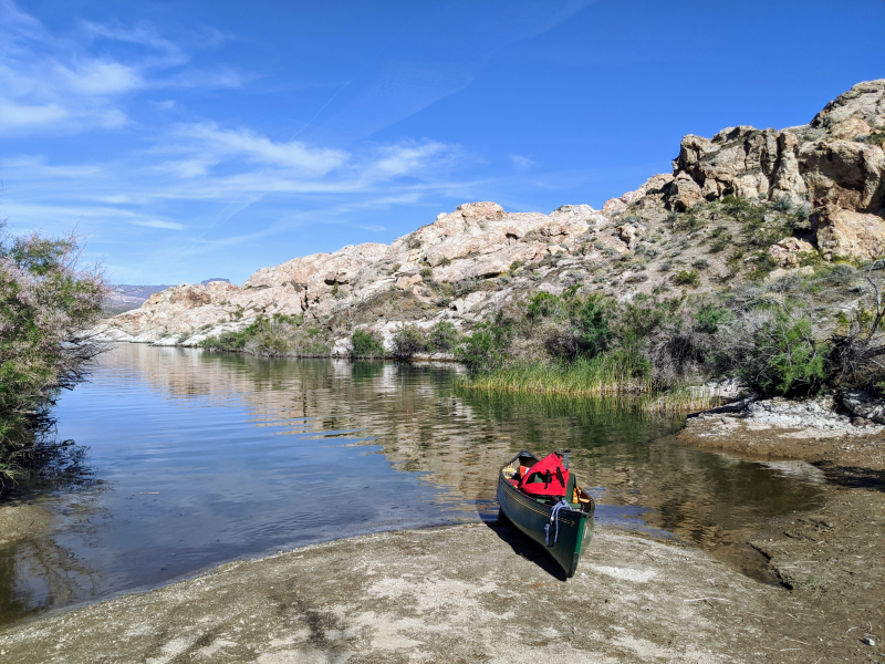 Camping around Lake Mead in April. Photo courtesy of author