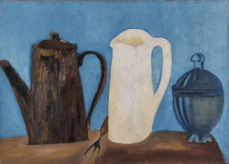 Lev Yudin. Still life. Coffeepot, pitcher and a sugar bowl. Credit: culture.ru
