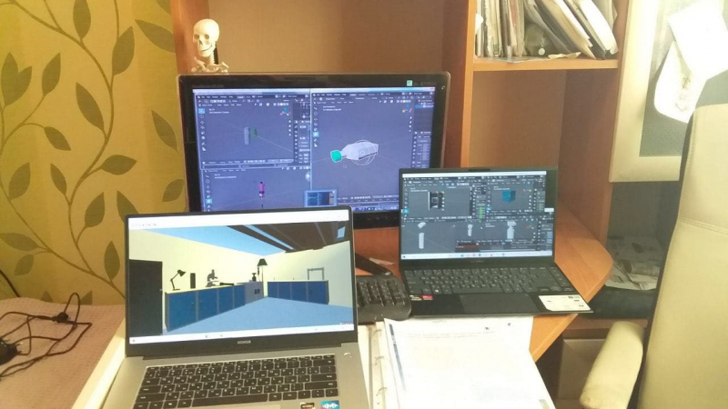 Разработка проекта VR-лаборатории на хакатоне Varwin VR Hackathon. Фото предоставлено авторами проекта
