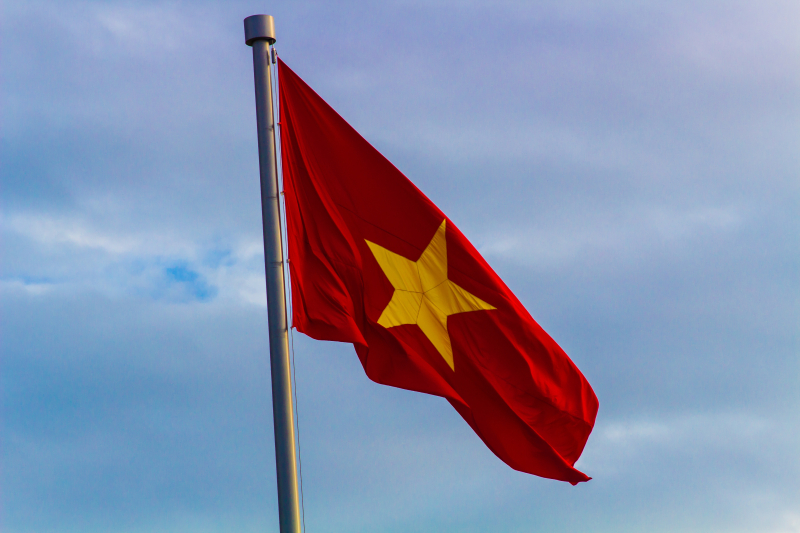 The flag of Vietnam is a symbol of the country's struggle for freedom. Credit: Sam Williams (@sam_williams) via Unsplash
