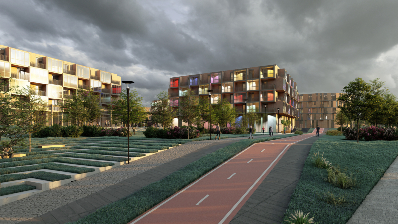 A concept design of ITMO University's second campus in the satellite city Yuzhny. Credit: Studio 44
