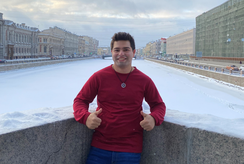“Learning Russian is much easier when you are in Russia,” says Carlos. Photo courtesy of the subject
