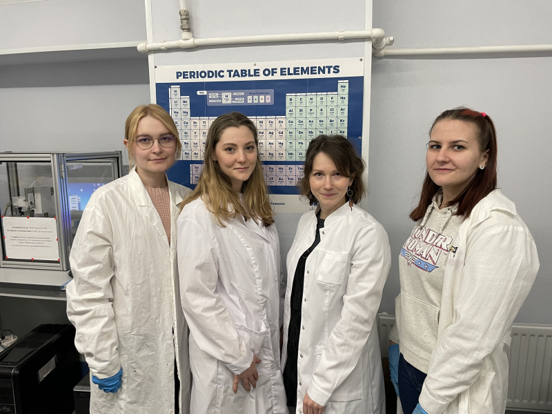 (Left to right) Anna Vedernikova, Evgeniia Stepanidenko, Elena Ushakova, and Irina Arefina. Photo by the research team 
