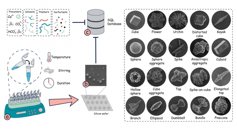 The synthesis technique provided a variety of nanomaterial morphologies. Image by the authors of the study
