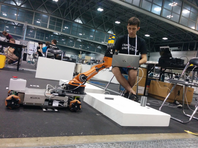Alexei Ovcharov at the RoboCup 2017 in Japan. Photo courtesy of the subject 
