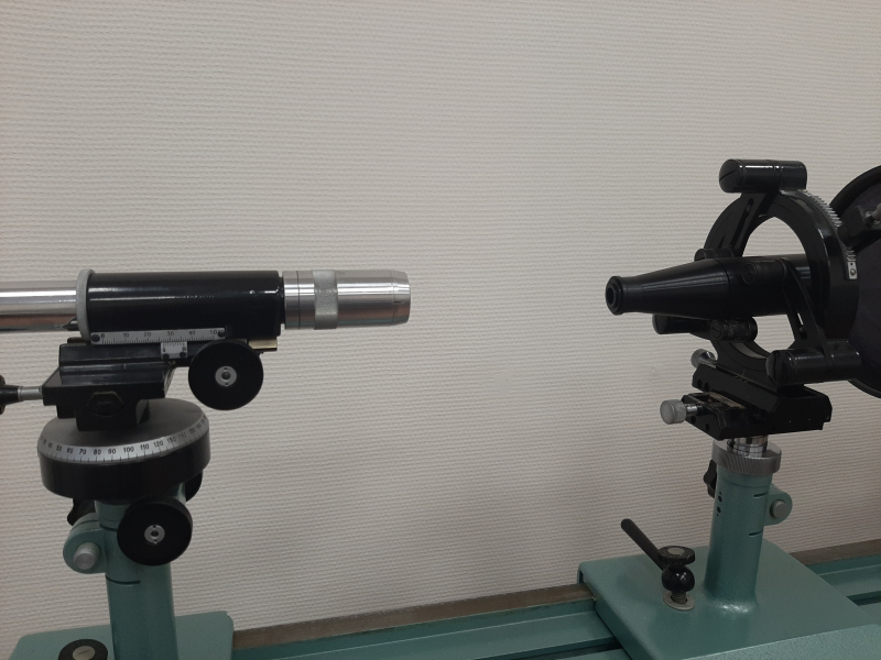 Lenses of the two types on a testing stand. Photo courtesy of Anastasia Kozhina

