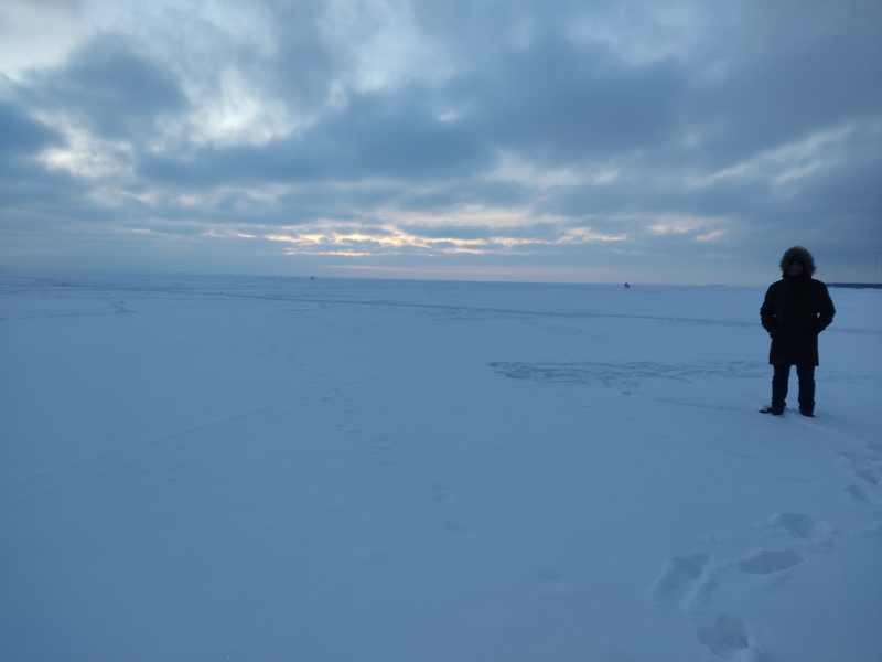 “Walking on frozen lakes was my favorite winter activity,” says Wael. Photo courtesy of the subject
