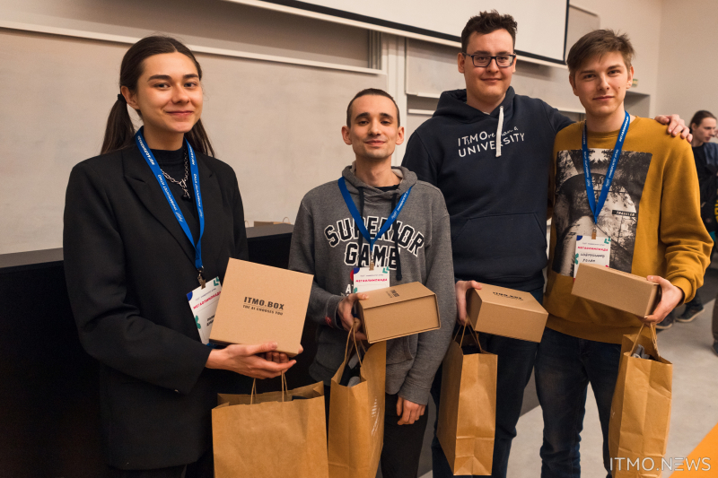 Hackathon winners. Photo by Dmitry Grigoryev, ITMO.NEWS
