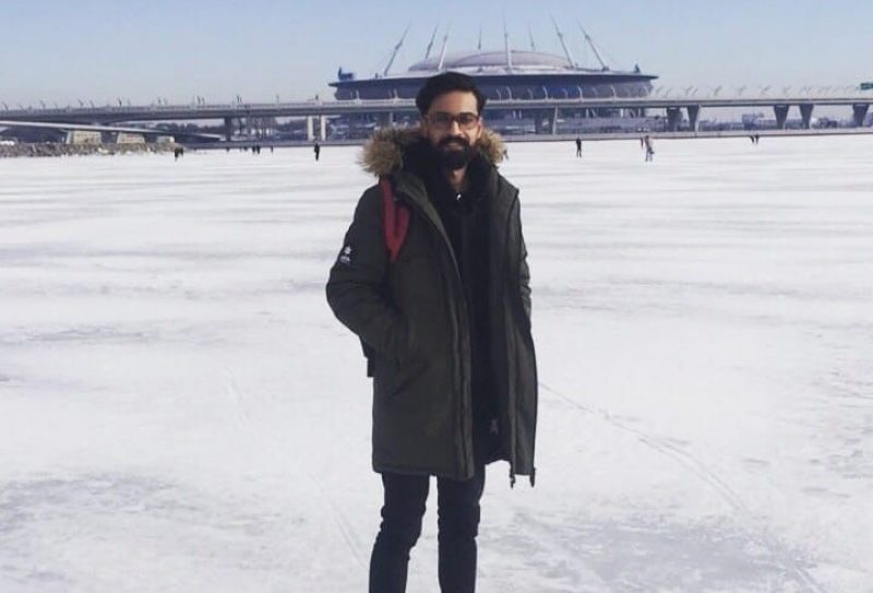 “Winters in St. Petersburg are extremely cold. You need proper warm clothes to survive,” says Usman. Photo courtesy of the subject
