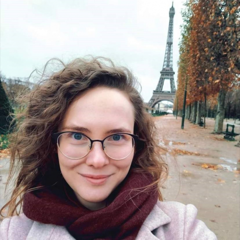Ekaterina, a keen traveler, enjoying a trip to Paris. Photo courtesy of the subject
