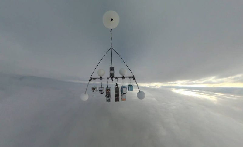 The research satellite at the altitude of 10 km. Photo courtesy of Stratonavtika company
