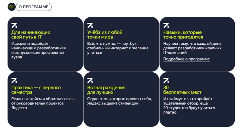 Преимущества магистерской программы для разработчиков от ИТМО и Яндекса. Источник: mhs.itmo.ru
