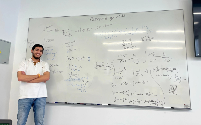 Bashar is an admirer of mathematics. Photo courtesy of the subject
