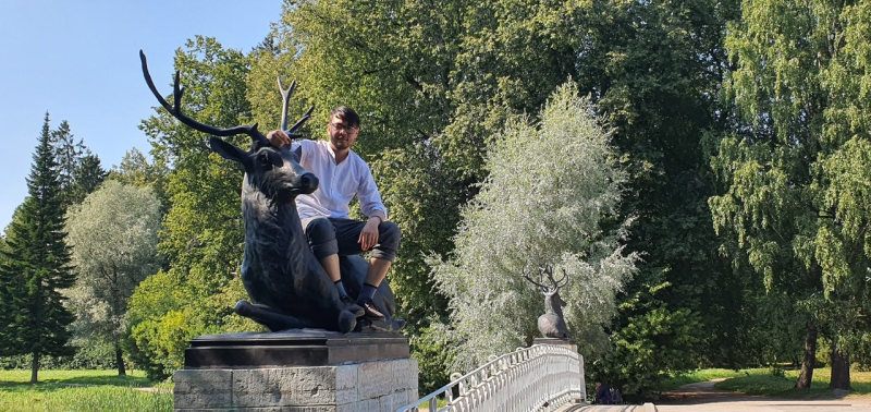 Hossain enjoyed his day trip to Pavlovsk Park. Photo courtesy of the subject
