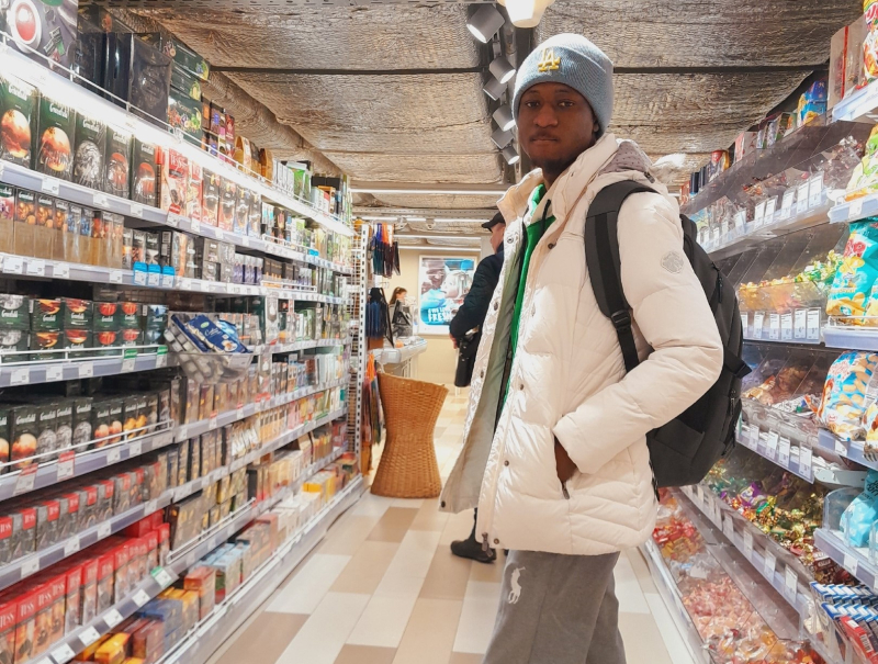Micheal at a Russian grocery store. Photo courtesy of the subject
