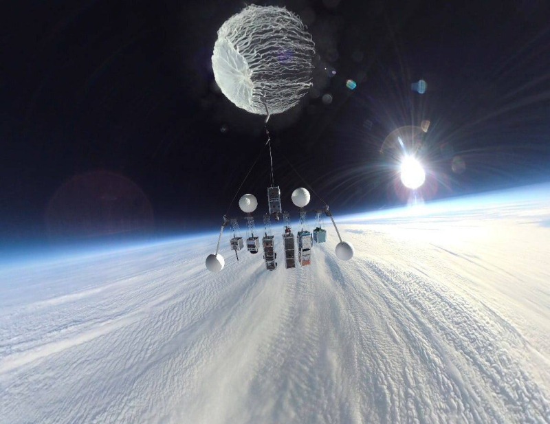 A stratospheric probe at the altitude of 25 km. Photo courtesy of Stratonavtika
