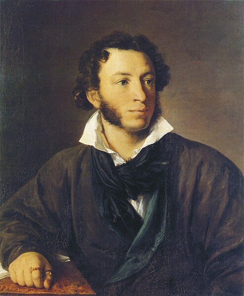 Portrait of Alexander Pushkin (1827) by Vasily Tropinin. The State Tretyakov Gallery, Moscow. Credit: Olga's Gallery / Wikimedia Commons (public domain image)
