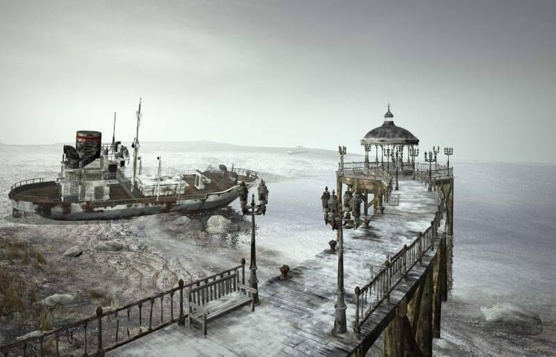 The chilly, vaguely-Eastern European landscapes of Syberia (2002). Credit: Wikimedia Commons / Anuman Interactive, CC BY-SA 3.0 DEED, cropped from original

