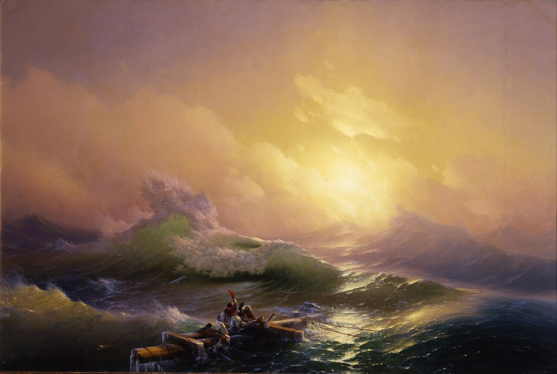 The Ninth Wave (1850) by Ivan Aivazovsky. The State Russian Museum, St. Petersburg. Credit: Google Cultural Institute / CC-PD-Mark / Wikimedia Commons
