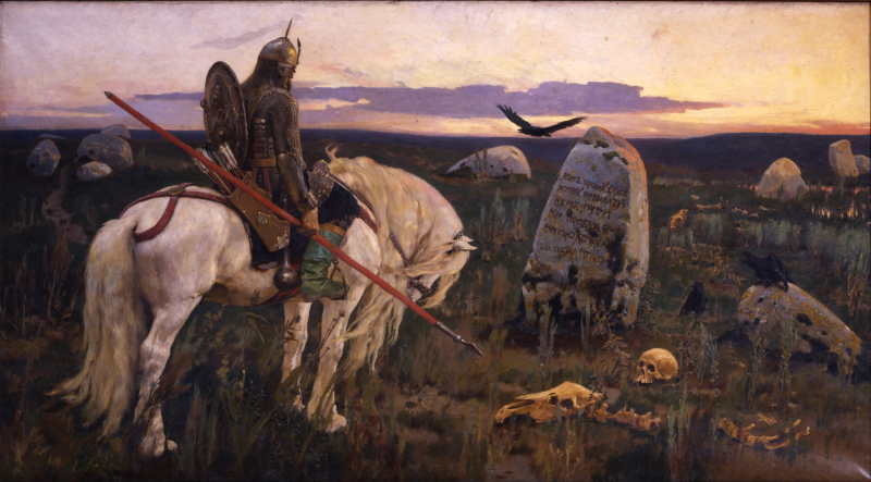Knight at the Crossroads (1882) by Viktor Vasnetsov. The State Russian Museum, St. Petersburg. Credit: Google Cultural Institute / CC-PD-Mark / Wikimedia Commons
