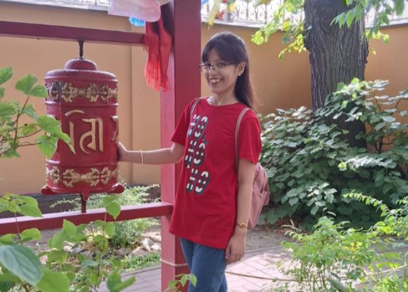 Srijeeta at the Datsan Gunzechoinei. Photo courtesy of the subject
