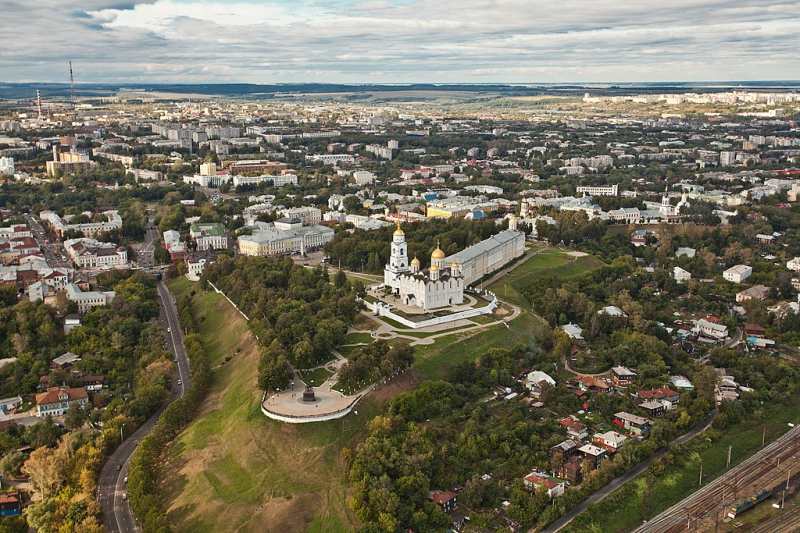 A bird’s eye view of Vladimir. Credit: Vladimir-city / Wikimedia Commons / CC BY-SA 3.0
