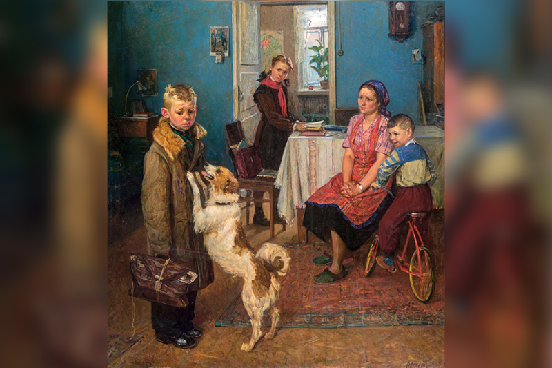 Low Marks Again by Fyodor Reshetnikov, 1952, State Tretyakov Gallery (Moscow, Russia). Credit: Фёдор Павлович Решетников / Wikimedia Commons
