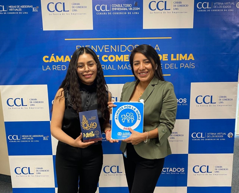 Сооснователь стартапа Qui9 Сильвия Касерес Чалько и руководитель фонда Aliados por la Niñez Виолетта Гарсия. Фото предоставлено Сильвией Касерес Чалько
