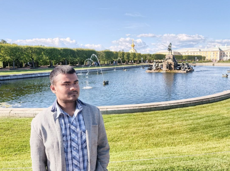 Tamim in Peterhof. Photo courtesy of the subject
