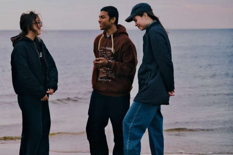  

Suraj with his friends Nastya and Sofya. Photo courtesy of the subject
