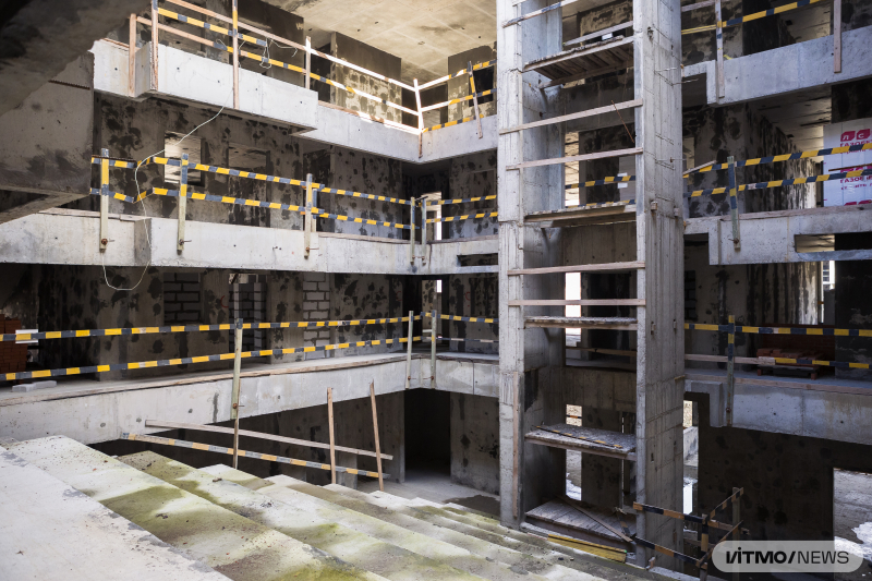 Строительство ИТМО Хайпарк. Фото: Дмитрий Григорьев / ITMO NEWS

